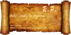 Rózsás Petra névjegykártya